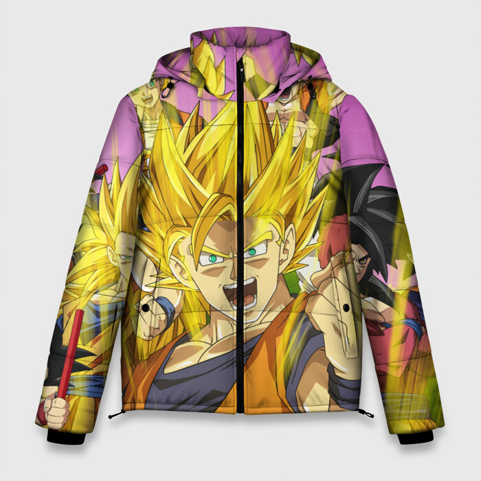 Мужская зимняя куртка 3D Dragon Ball фото