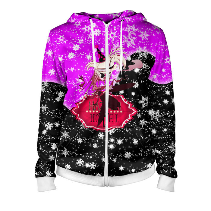 Женская толстовка 3D на молнии Hazbin Hotel фото