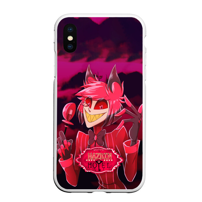 Чехол для iPhone XS Max матовый Hazbin Hotel Alastor фото