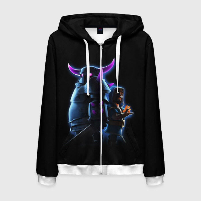 Мужская толстовка 3D на молнии Clash of Clans фото