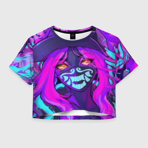 Женская футболка Crop-top 3D Акали фото