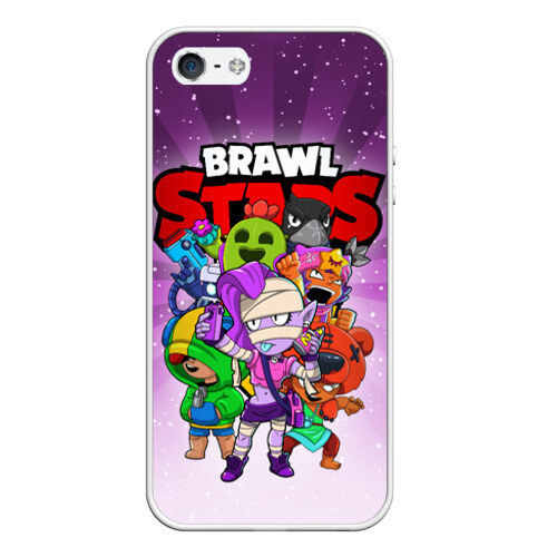 Чехол для iPhone 5/5S матовый BRAWL STARS фото