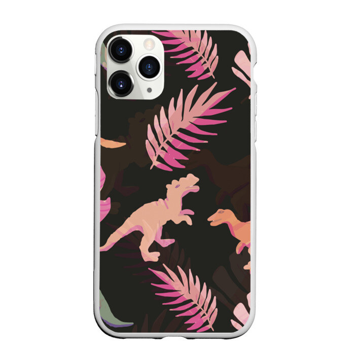 Чехол для iPhone 11 Pro матовый Арт динозавры фото