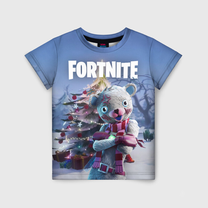 Детская футболка 3D Fortnite Новогодний фото
