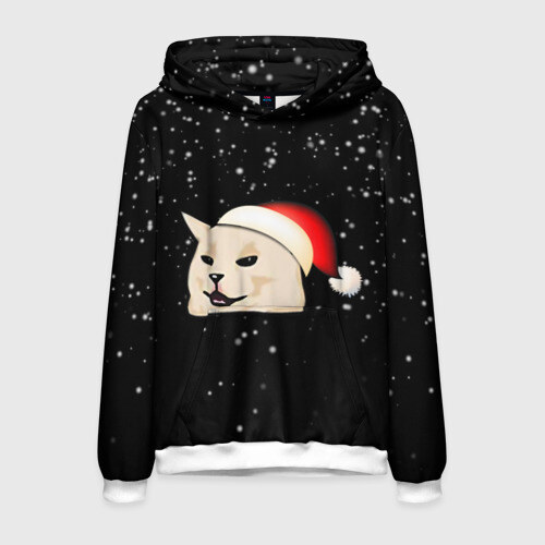 Мужская толстовка 3D woman yelling at cat фото