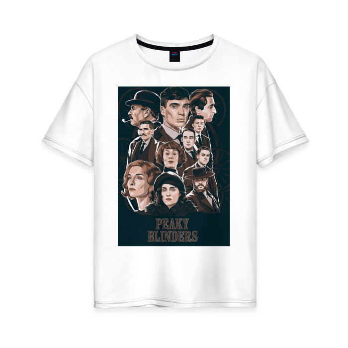 Женская футболка хлопок Oversize Peaky blinders фото