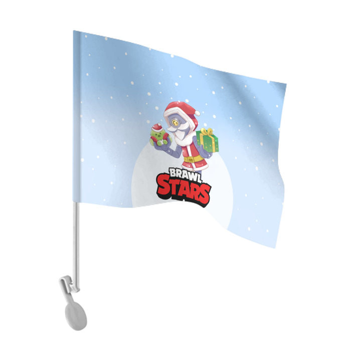 Флаг для автомобиля Brawl Stars. Christmas Barley фото