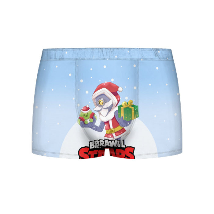 Мужские трусы 3D Brawl Stars. Christmas Barley фото