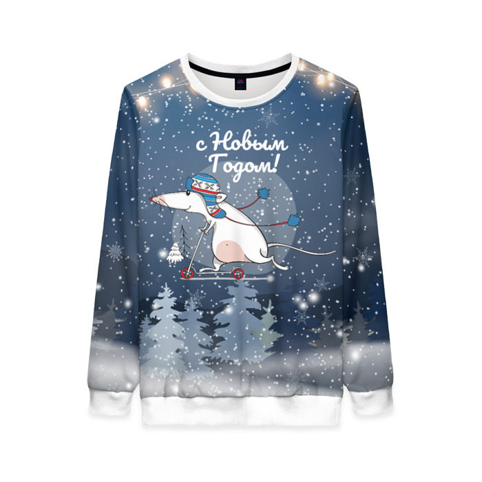 Женский свитшот 3D Крыса на самокате 2020 фото