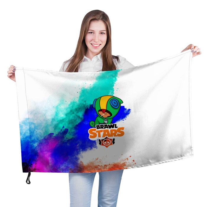 Флаг 3D BRAWL STARS LEON фото