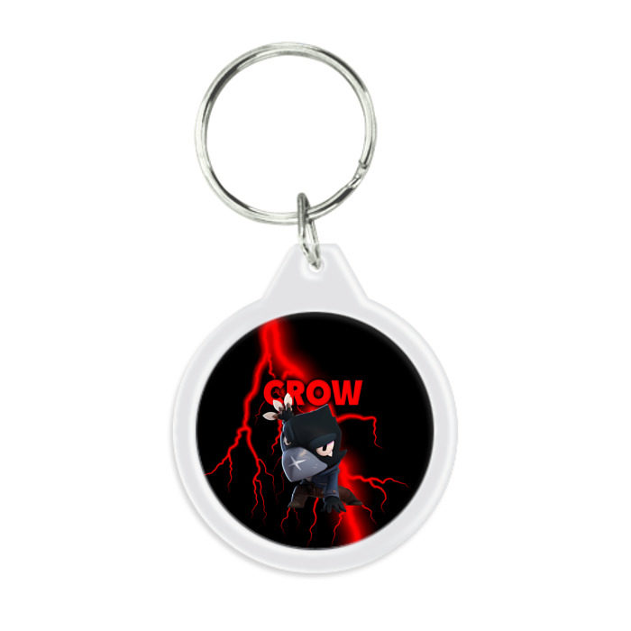 Брелок круглый Brawl Stars CROW фото