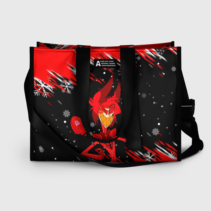 Сумка-шоппер 3D HAZBIN HOTEL НОВОГОДНИЙ фото