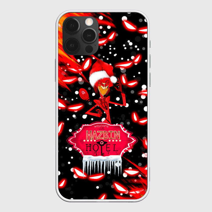 Чехол для iPhone 12 Pro Max HAZBIN HOTEL НОВОГОДНИЙ фото