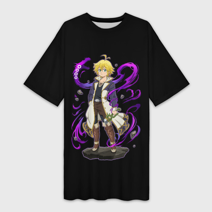 Платье-футболка 3D Nanatsu no Taizai фиолетовый змей фото