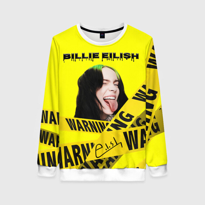 Женский свитшот 3D Billie Eilish + автограф фото