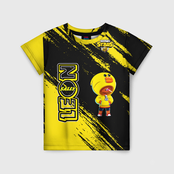 Детская футболка 3D Brawl Stars (leon sally) фото