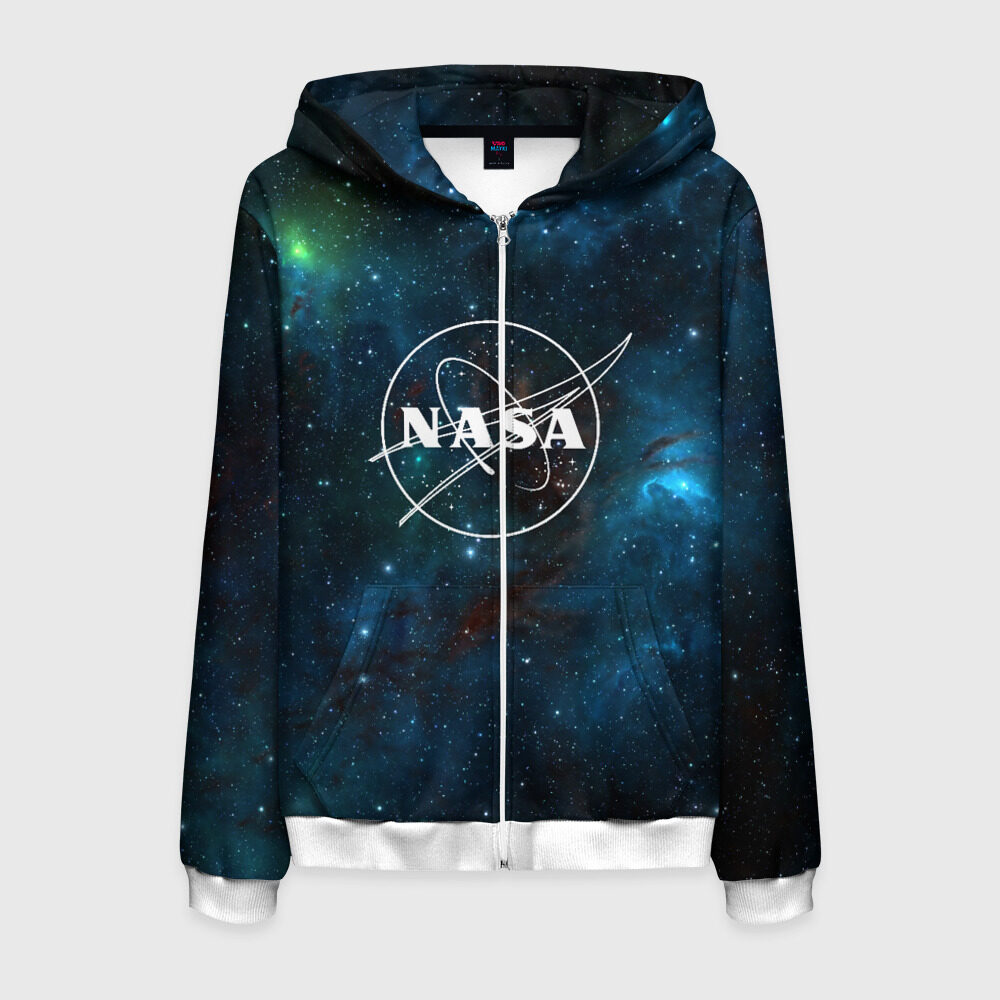 Мужская толстовка 3D на молнии NASA фото