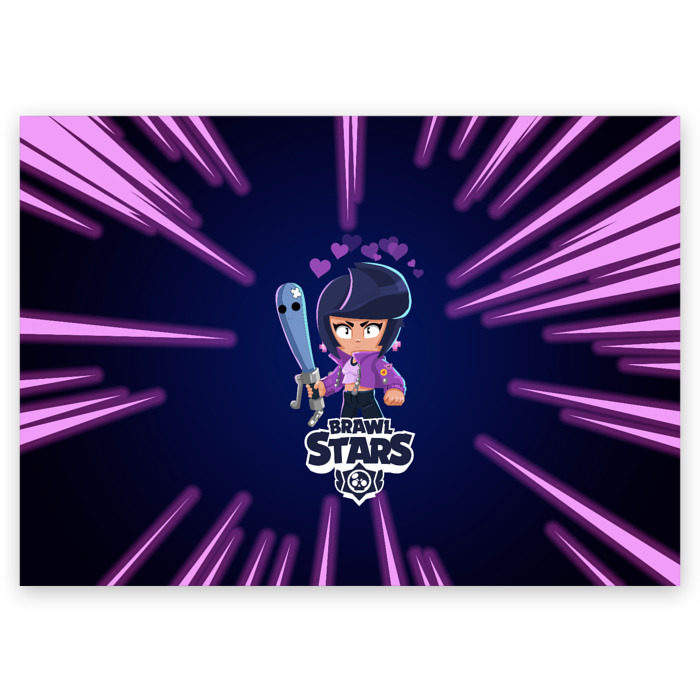 Поздравительная открытка BRAWL STARS BIBI. фото