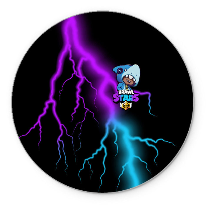 Коврик для мышки круглый Brawl Stars LEON SHARK фото