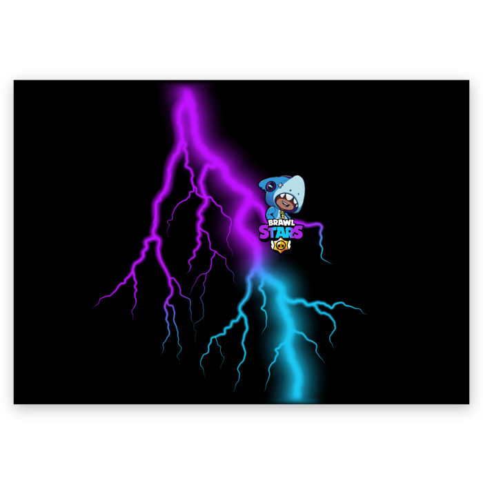 Поздравительная открытка Brawl Stars LEON SHARK фото