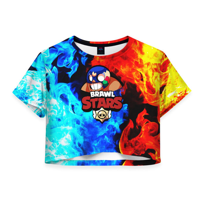 Женская футболка Crop-top 3D Brawl Stars El Primo фото