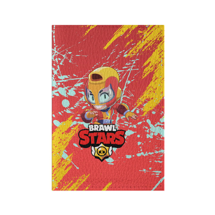 Обложка для паспорта матовая кожа BRAWL STARS MAX. фото