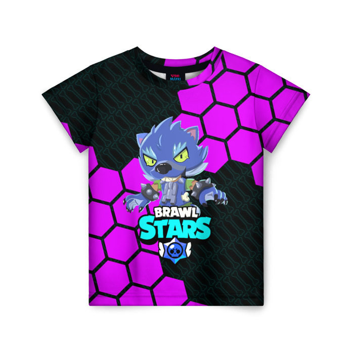 Детская футболка 3D BRAWL STARS ОБОРОТЕНЬ LEON. фото