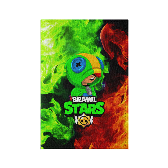 Обложка для паспорта матовая кожа BRAWL STARS LEON | ЛЕОН фото