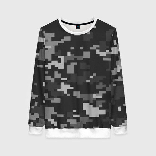 Женский свитшот 3D Пиксельный камуфляж  фото