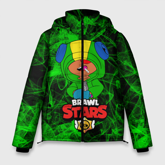 Мужская зимняя куртка 3D BRAWL STARS LEON фото