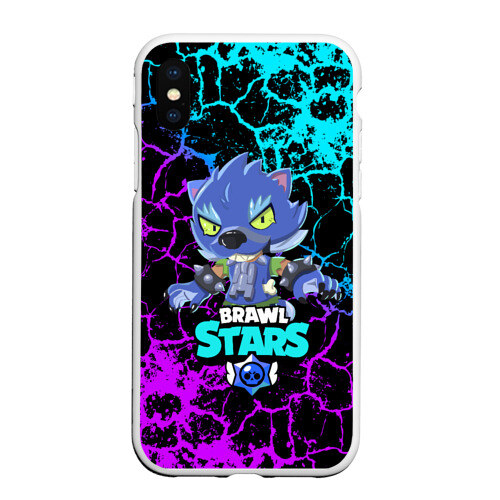 Чехол для iPhone XS Max матовый BRAWL STARS LEON ОБОРОТЕНЬ фото