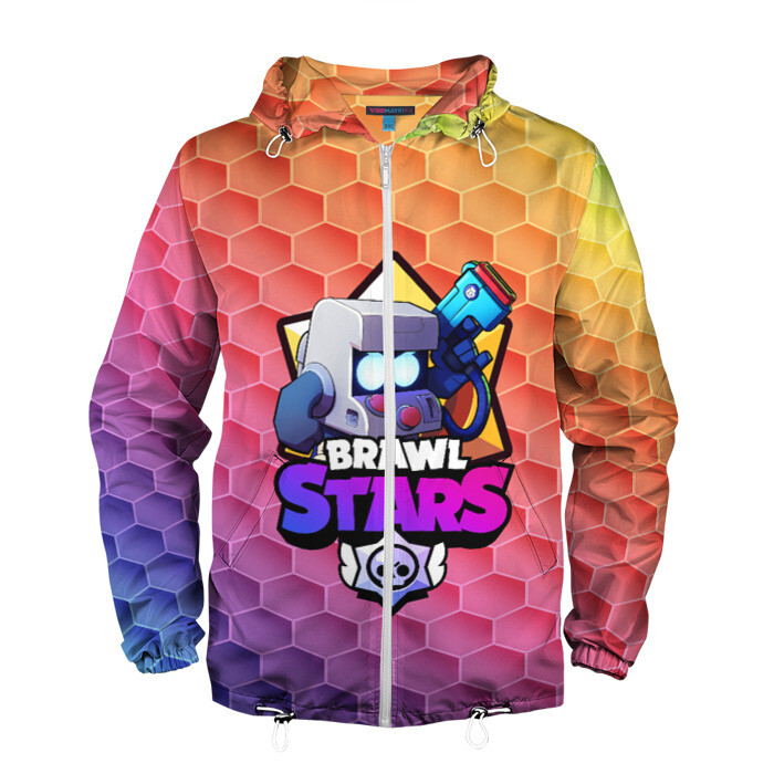 Мужская ветровка 3D BRAWL STARS 8-BIT фото