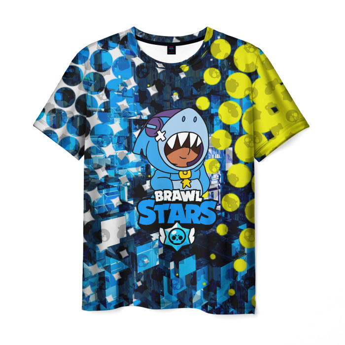 Мужская футболка 3D BRAWL STARS ЛЕОН ШАРК фото