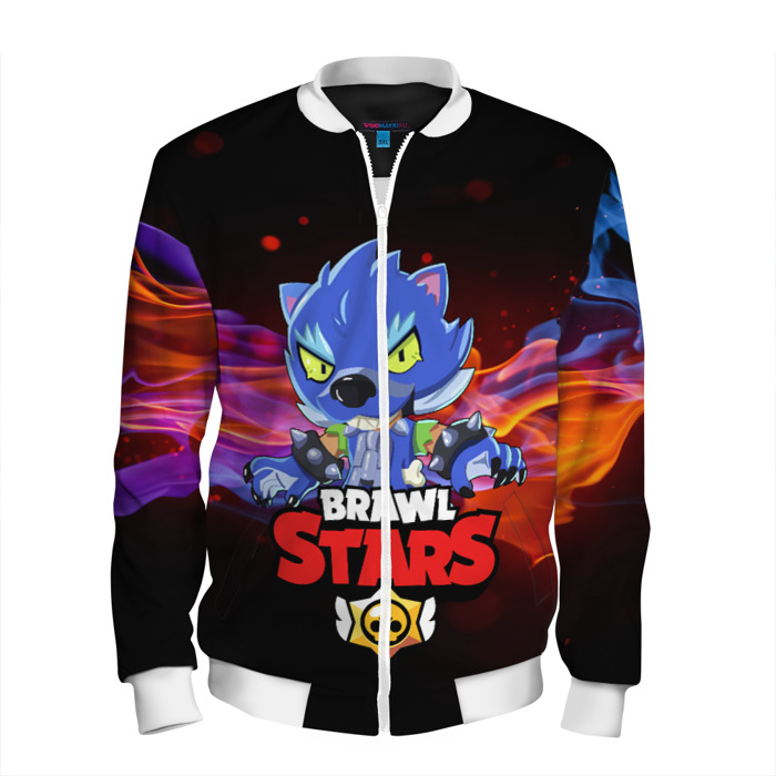 Мужской бомбер 3D BRAWL STARS LEON фото