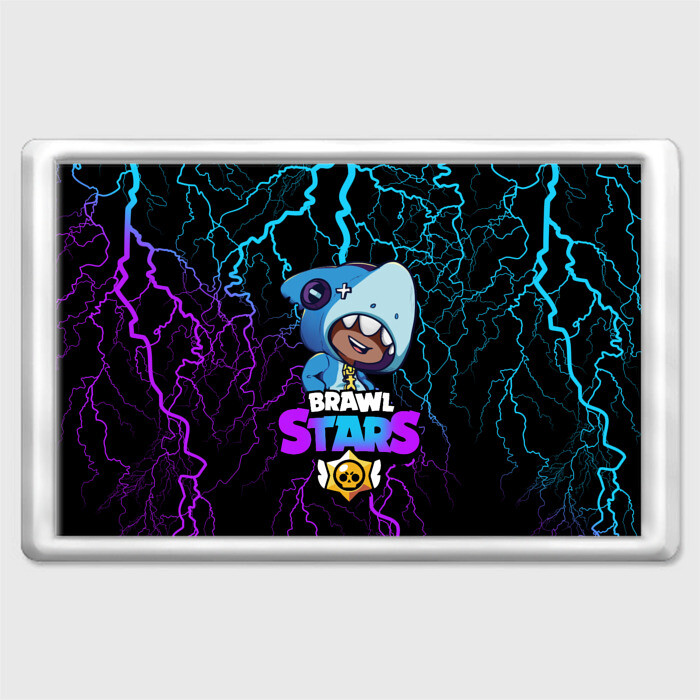 Магнит 45*70 Brawl Stars LEON SHARK фото