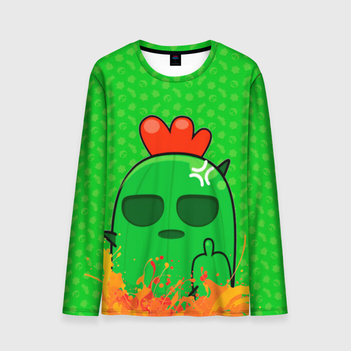 Мужской лонгслив 3D Spike brawl satars  фото