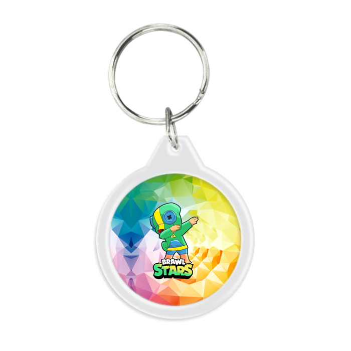 Брелок круглый Brawl Stars Leon, Dab фото