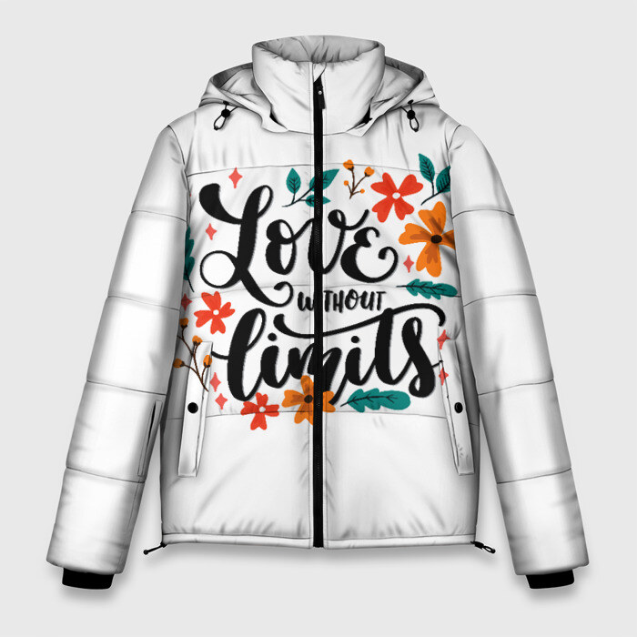 Мужская зимняя куртка 3D Любовь без границ фото