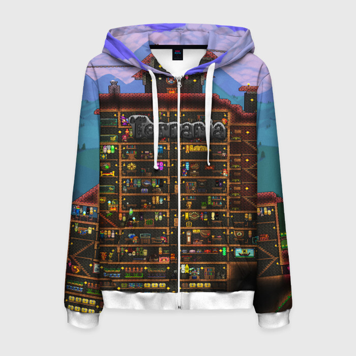 Мужская толстовка 3D на молнии TERRARIA фото