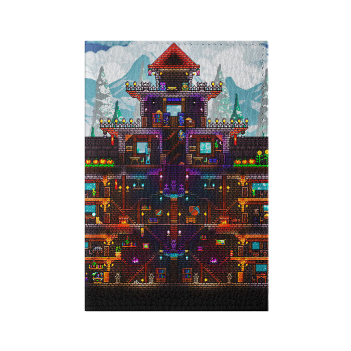 Обложка для паспорта матовая кожа Terraria фото
