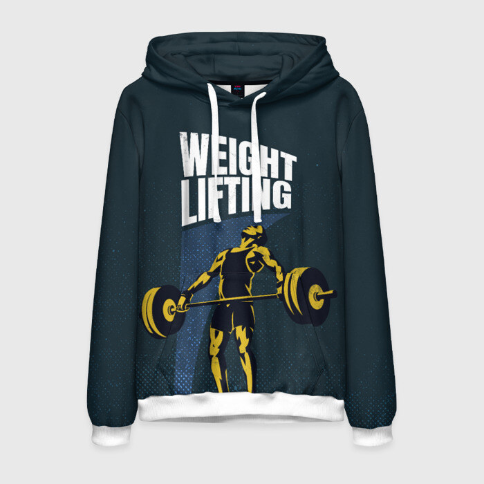 Мужская толстовка 3D Wheight lifting фото
