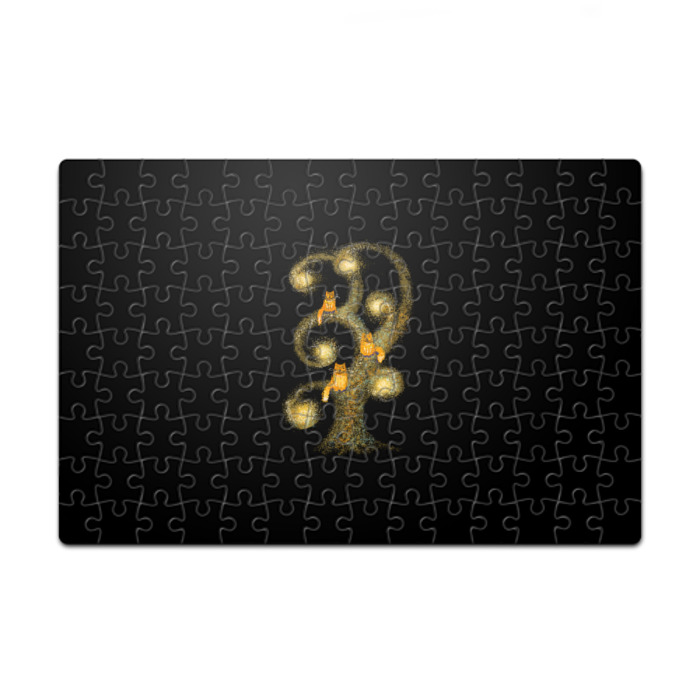 Пазл магнитный 126 элементов коты на дереве фото