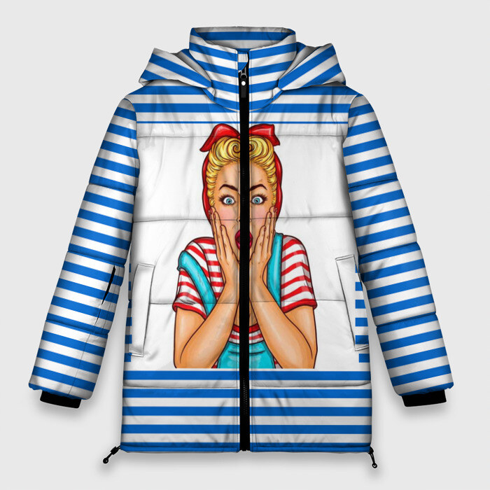 Женская зимняя куртка 3D Морячка фото