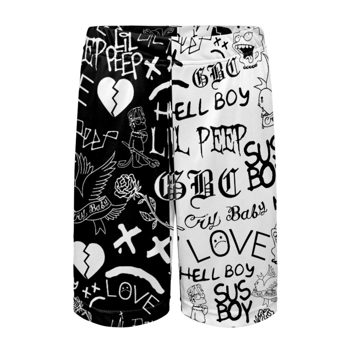 Детские спортивные шорты 3D LIL PEEP LOGOBOMBING фото