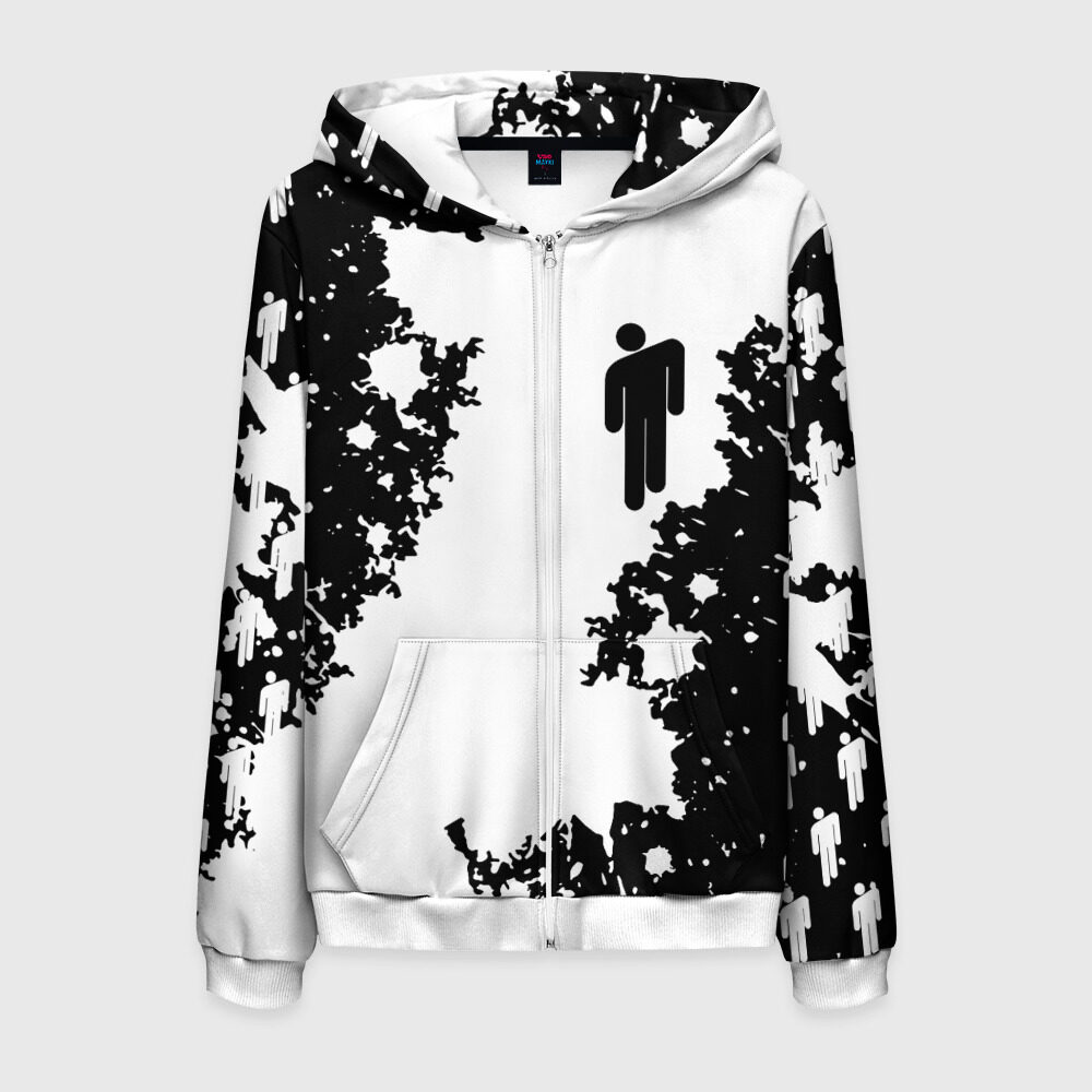 Мужская толстовка 3D на молнии BILLIE EILISH фото