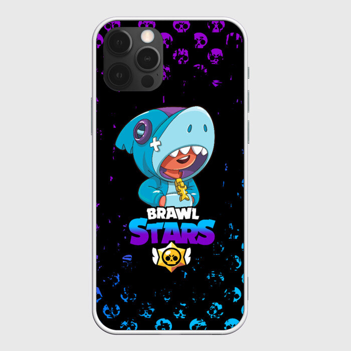 Чехол для iPhone 12 Pro Max BRAWL STARS LEON SHARK фото