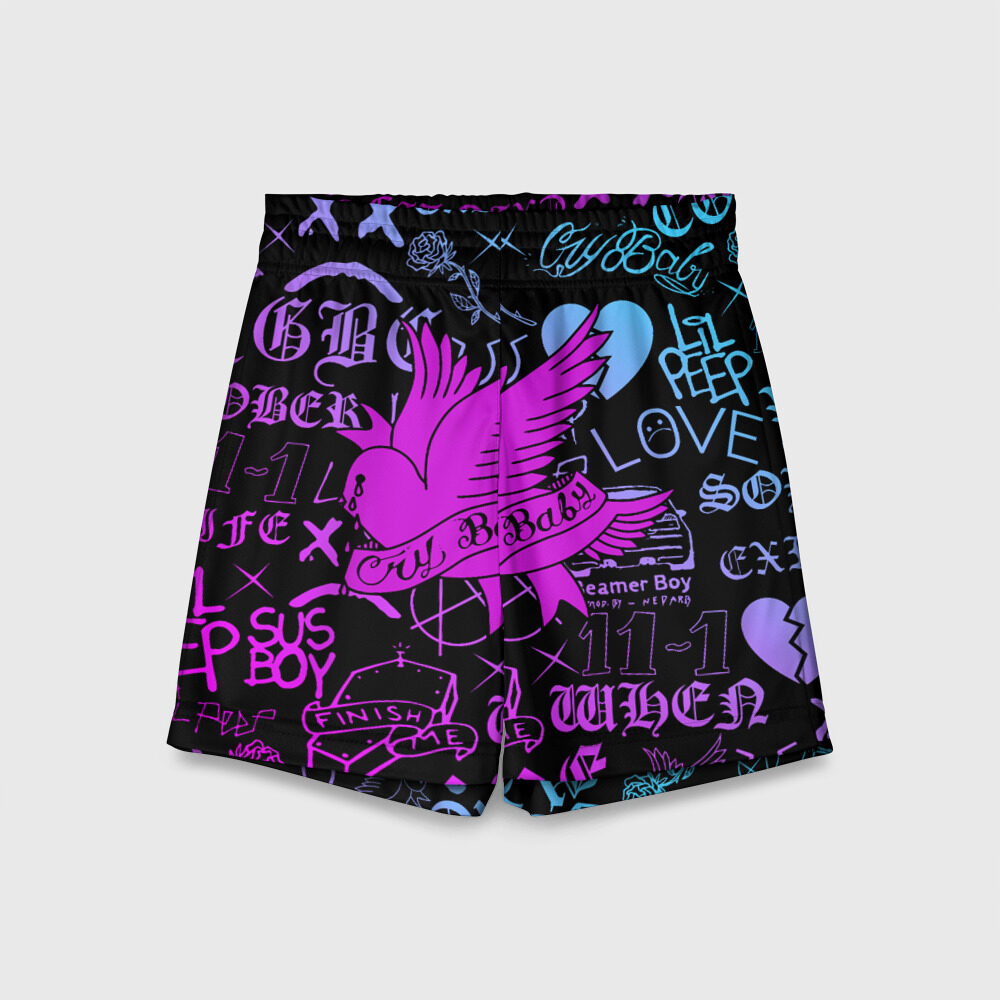 Детские спортивные шорты 3D LIL PEEP фото