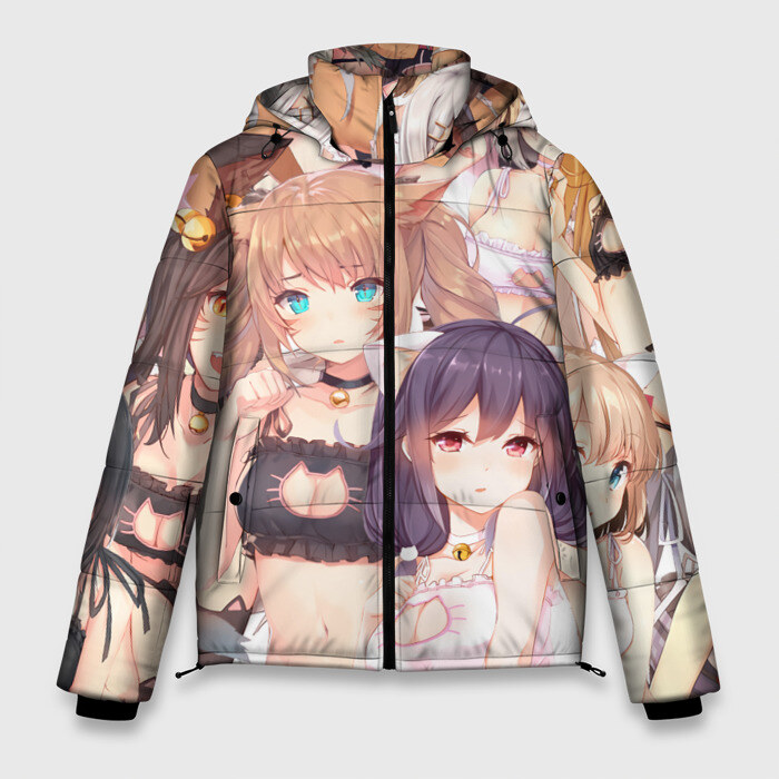 Мужская зимняя куртка 3D Ахегао фото