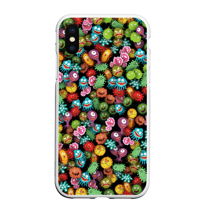 Чехол для iPhone XS Max матовый Вирусы фото