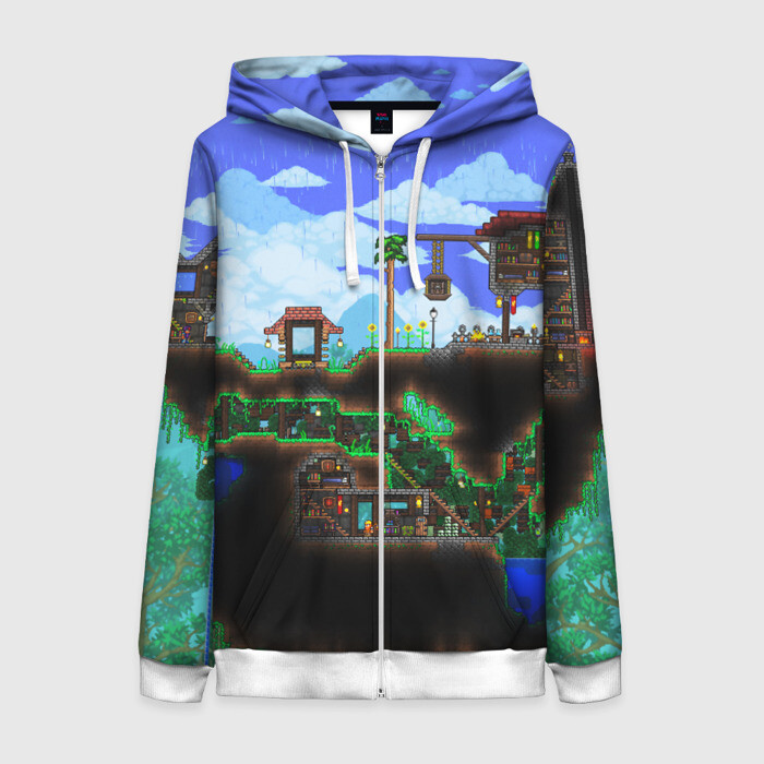 Женская толстовка 3D на молнии TERRARIA фото